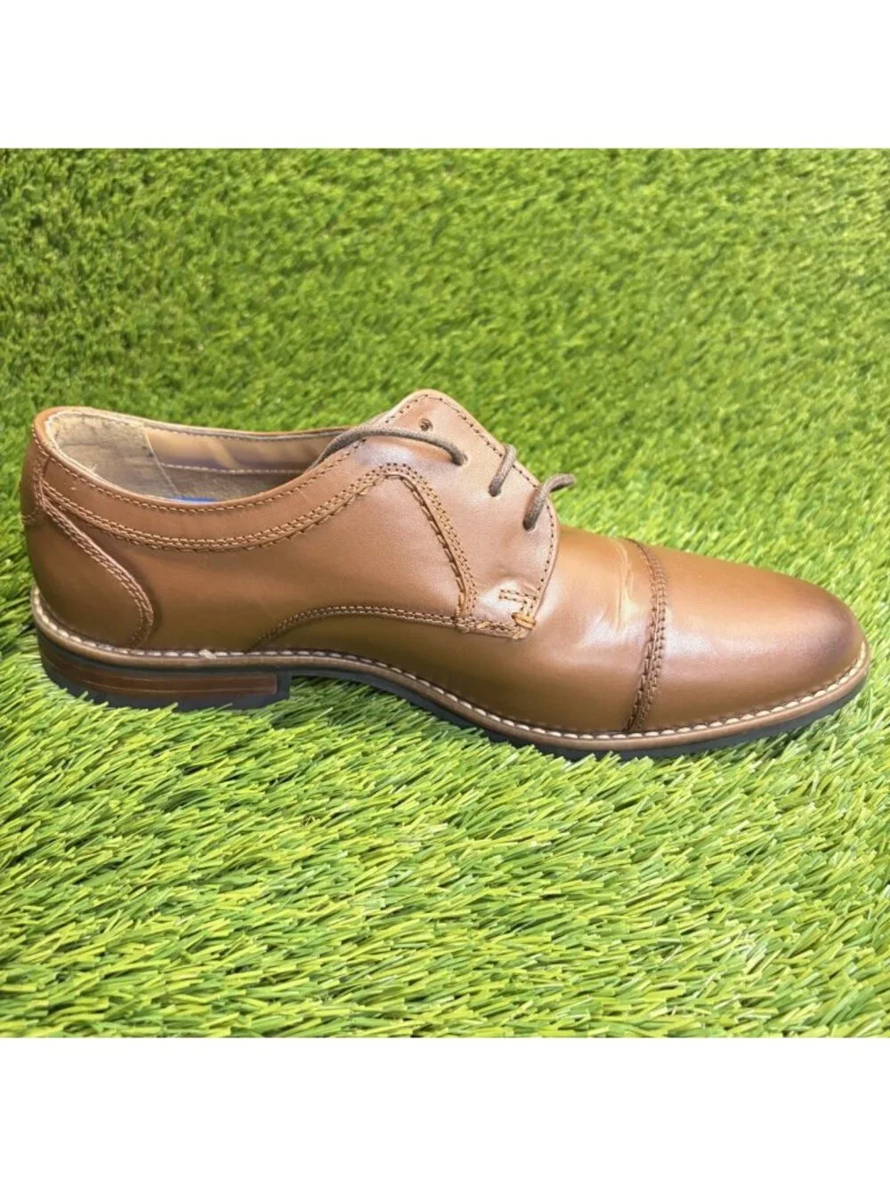 Nunn Bush Westwood Flex Mens Size 9 Brown Classic Cap Toe Oxford Dress Shoes